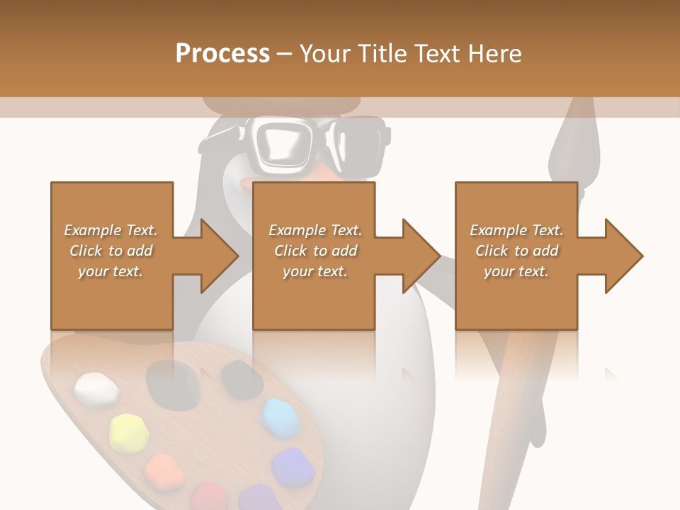 Saturation Artistic Indigo PowerPoint Template