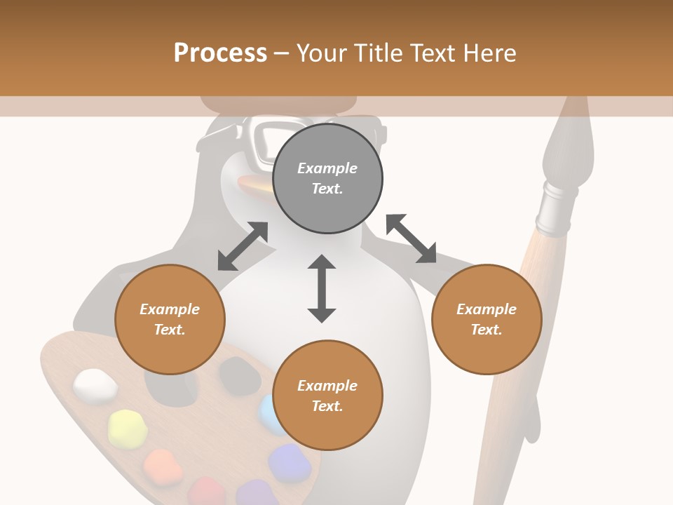 Saturation Artistic Indigo PowerPoint Template