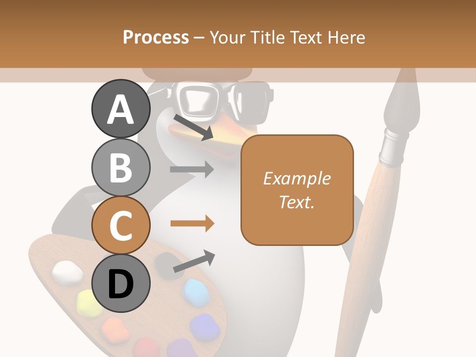 Saturation Artistic Indigo PowerPoint Template