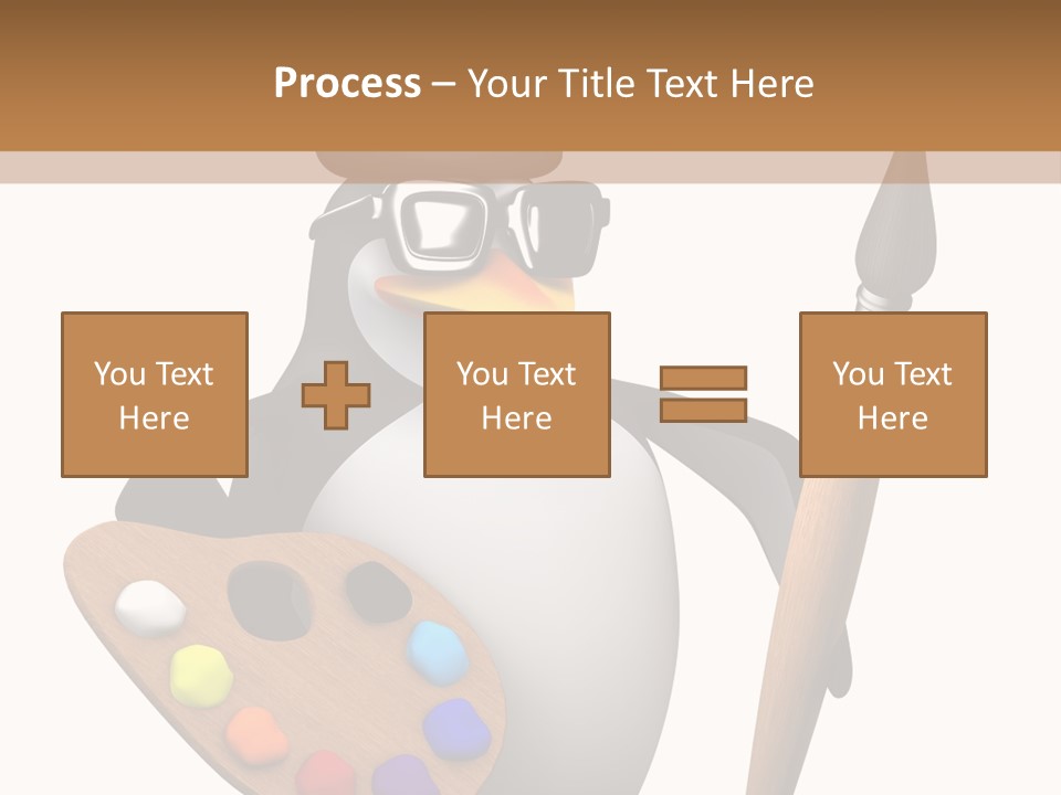 Saturation Artistic Indigo PowerPoint Template