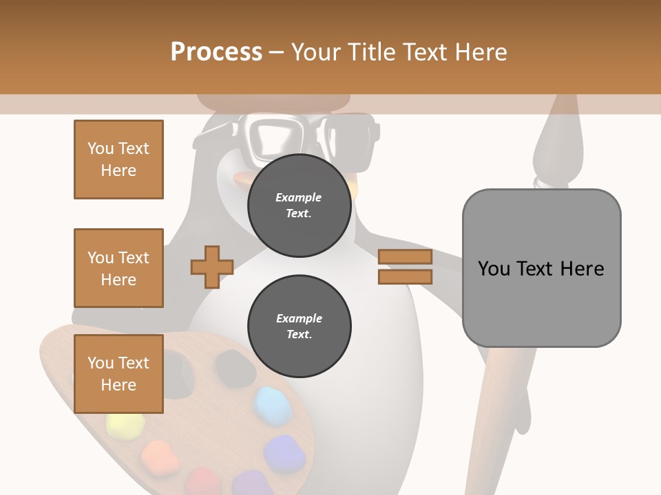 Saturation Artistic Indigo PowerPoint Template