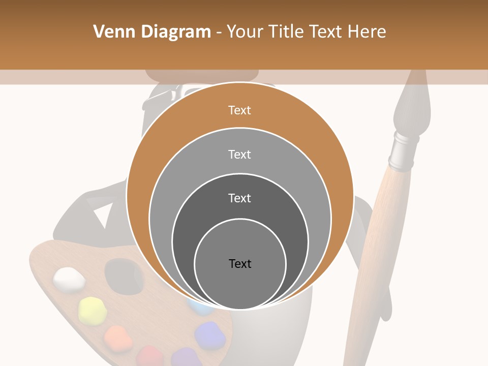 Saturation Artistic Indigo PowerPoint Template