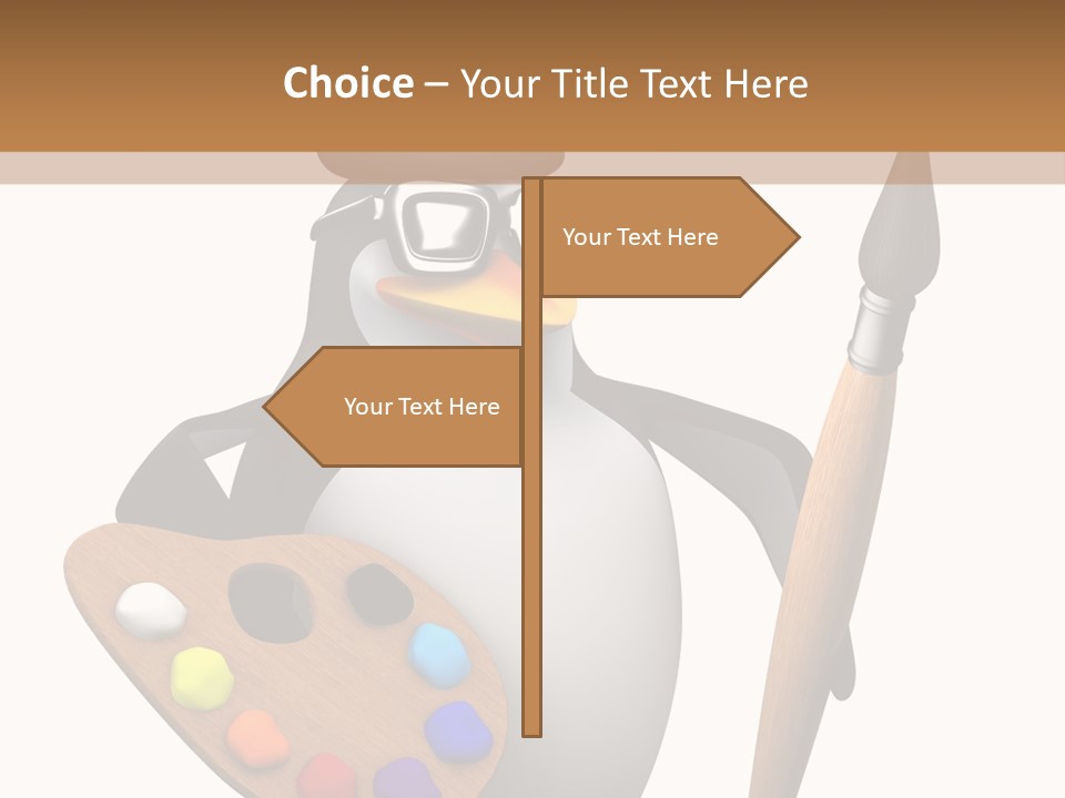 Saturation Artistic Indigo PowerPoint Template