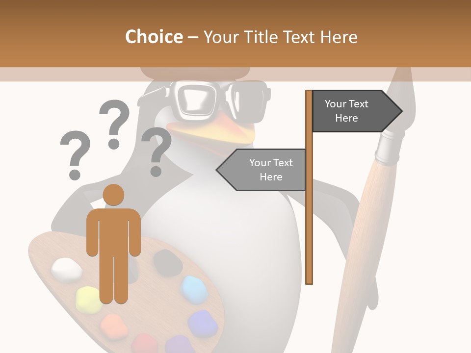 Saturation Artistic Indigo PowerPoint Template