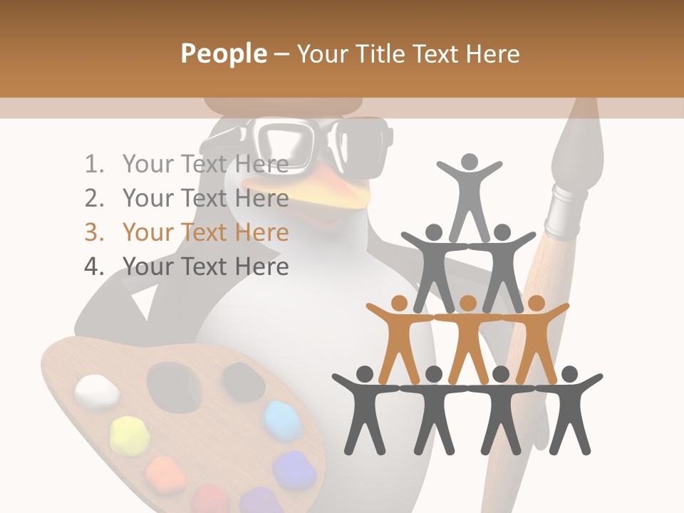 Saturation Artistic Indigo PowerPoint Template