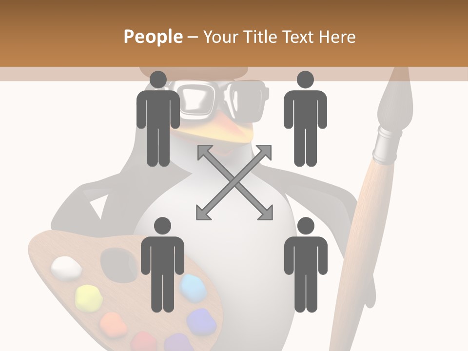 Saturation Artistic Indigo PowerPoint Template