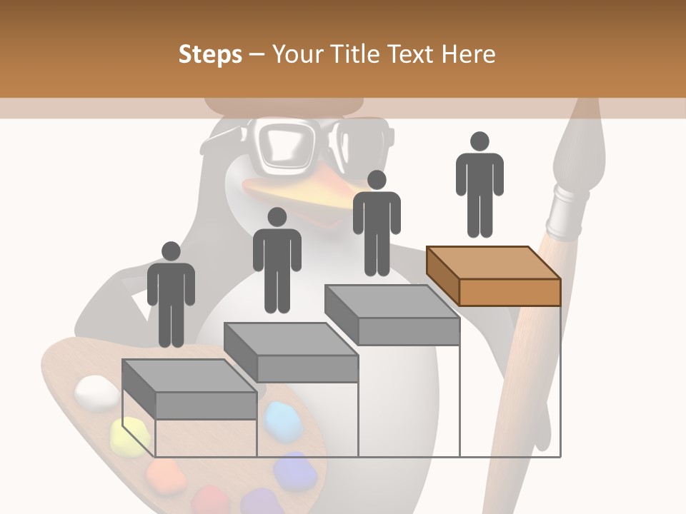 Saturation Artistic Indigo PowerPoint Template