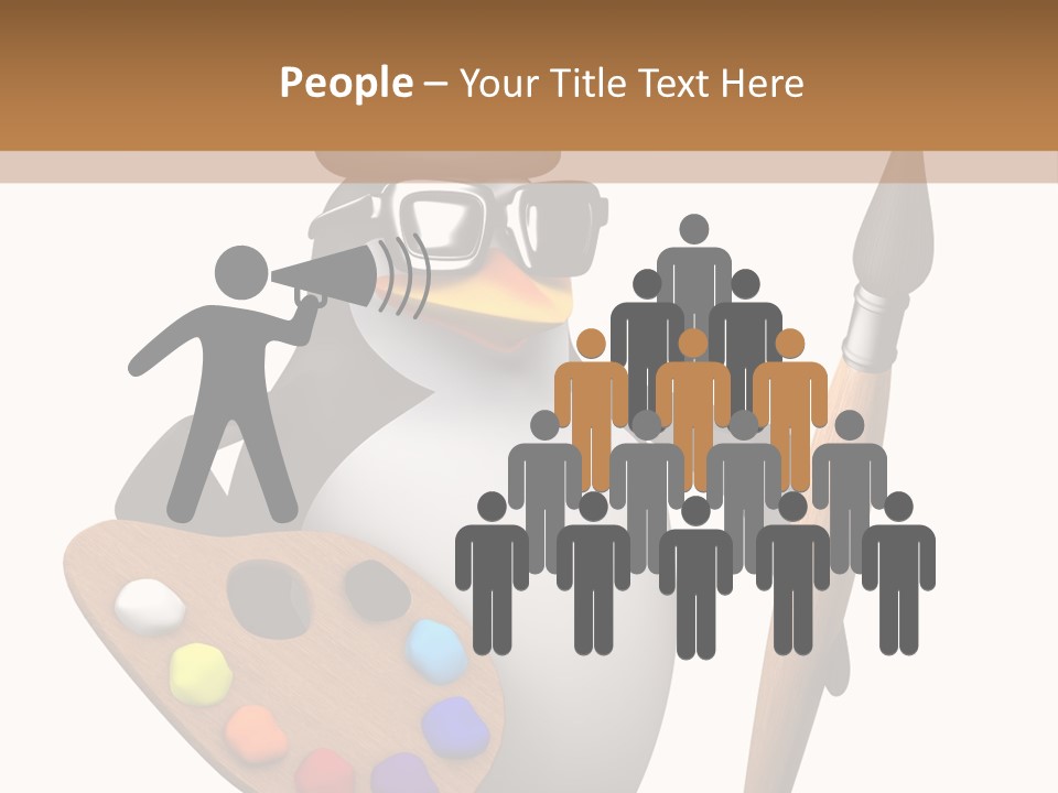 Saturation Artistic Indigo PowerPoint Template