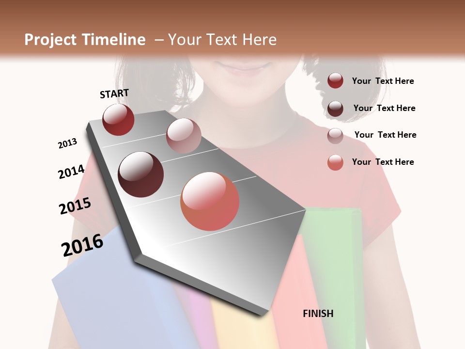 Teenager Hold Person PowerPoint Template