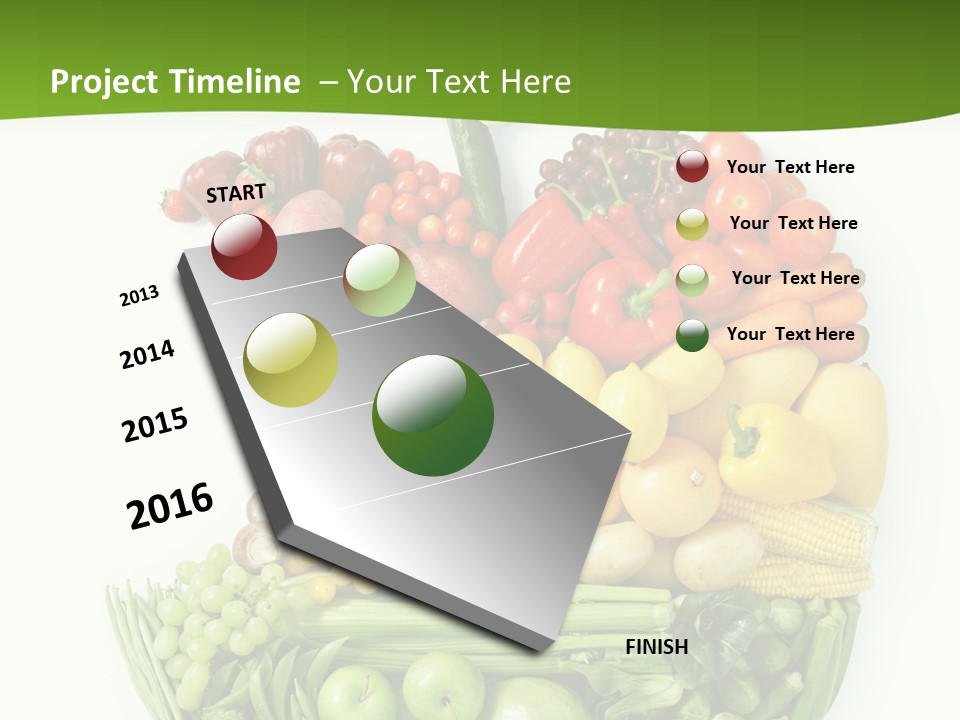 Colorful Broccoli Vegetable PowerPoint Template