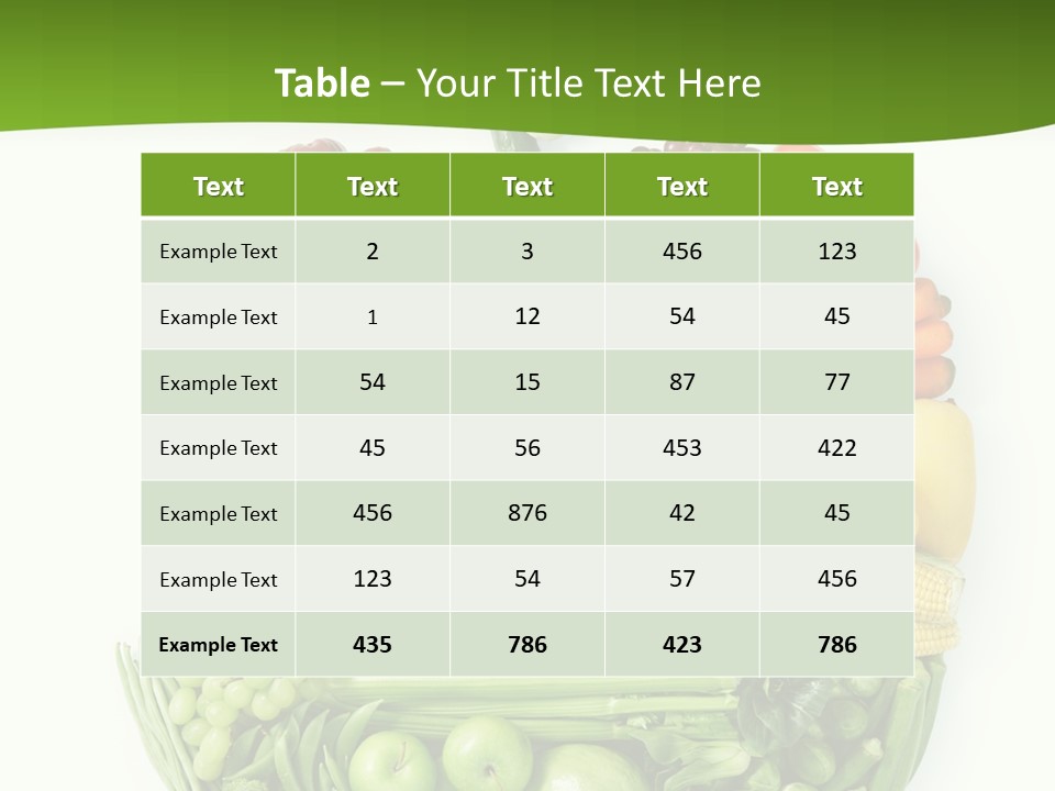 Colorful Broccoli Vegetable PowerPoint Template