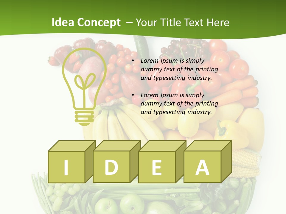 Colorful Broccoli Vegetable PowerPoint Template