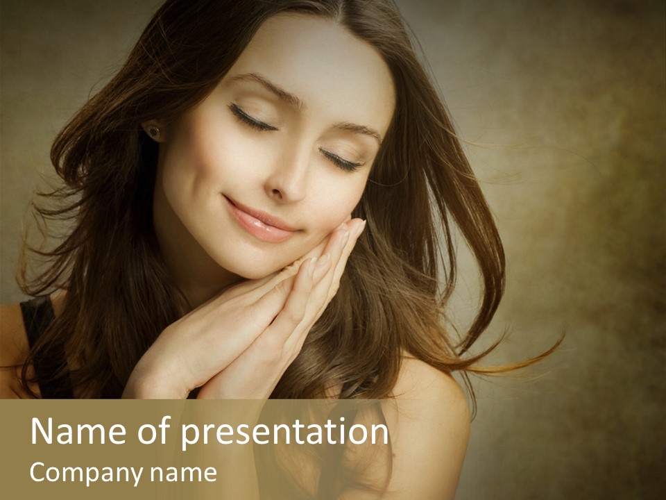 Face Brown Beautiful PowerPoint Template