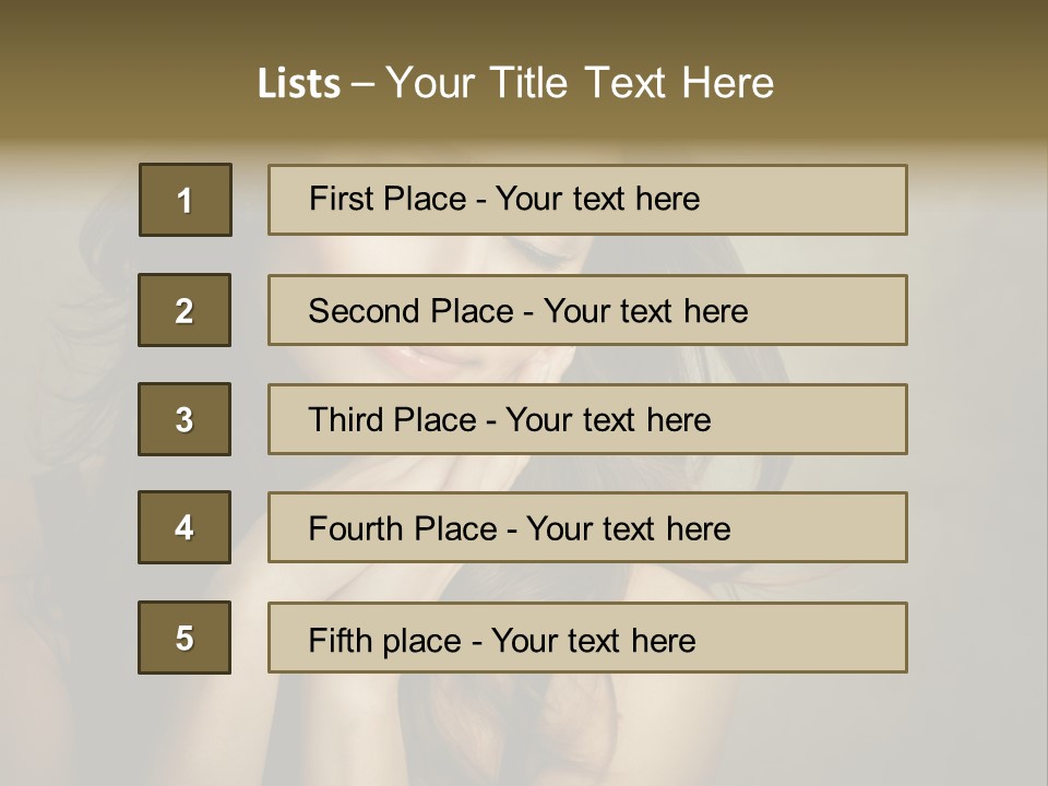 Face Brown Beautiful PowerPoint Template