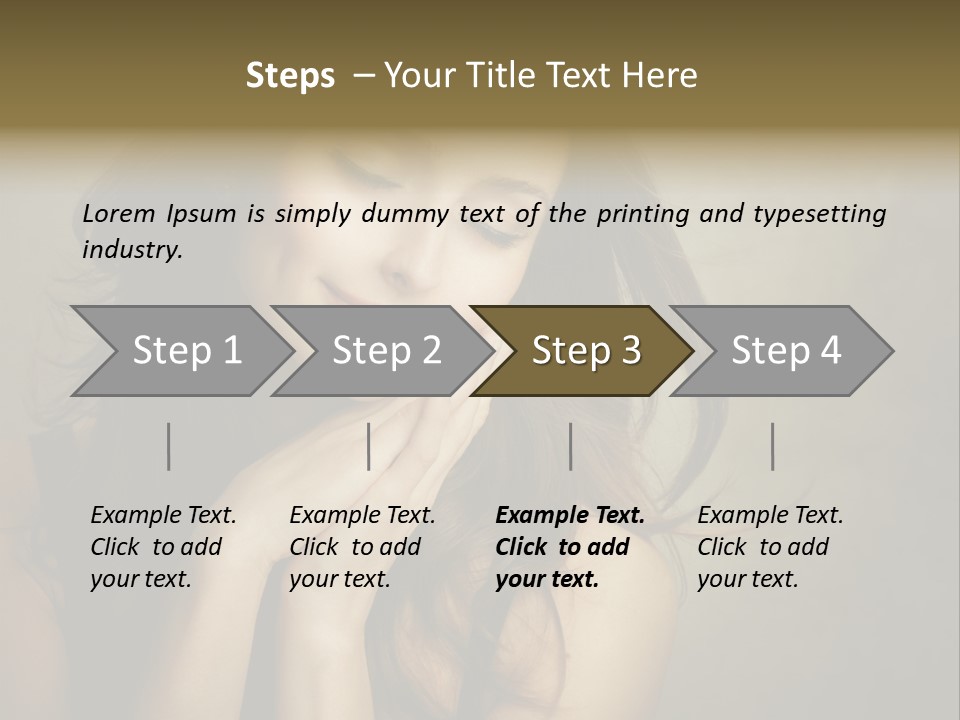 Face Brown Beautiful PowerPoint Template