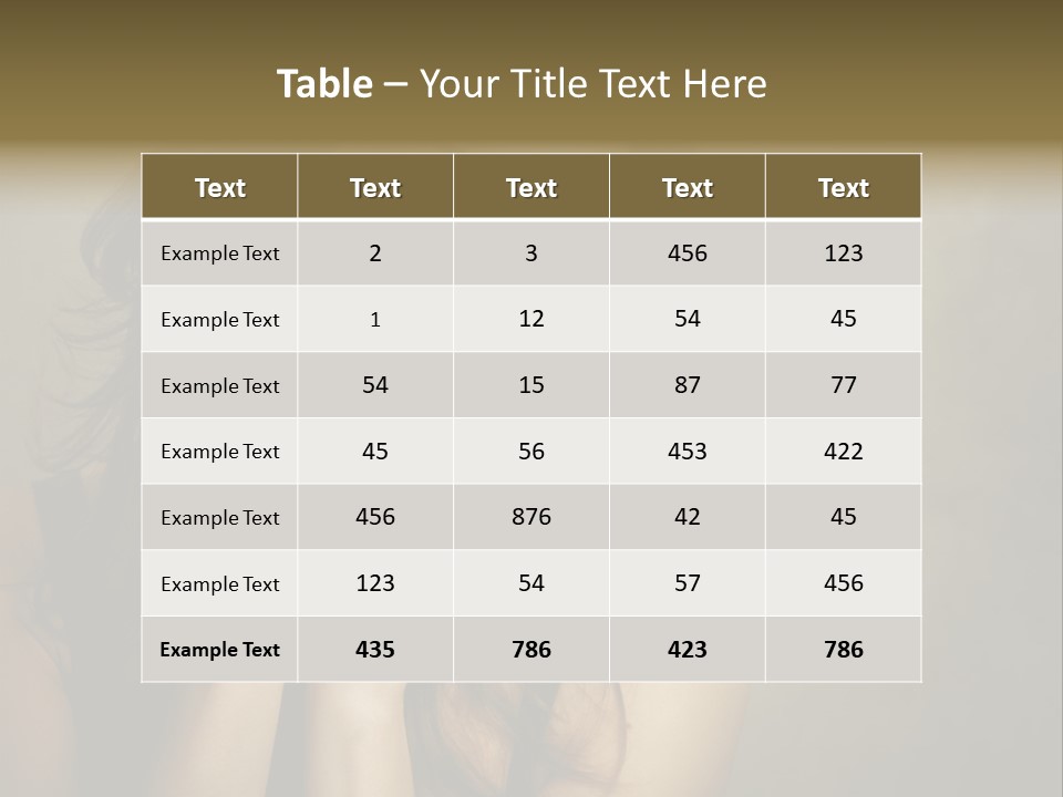 Face Brown Beautiful PowerPoint Template