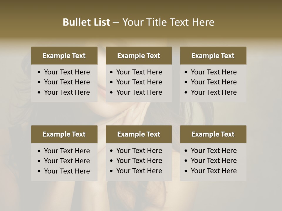 Face Brown Beautiful PowerPoint Template