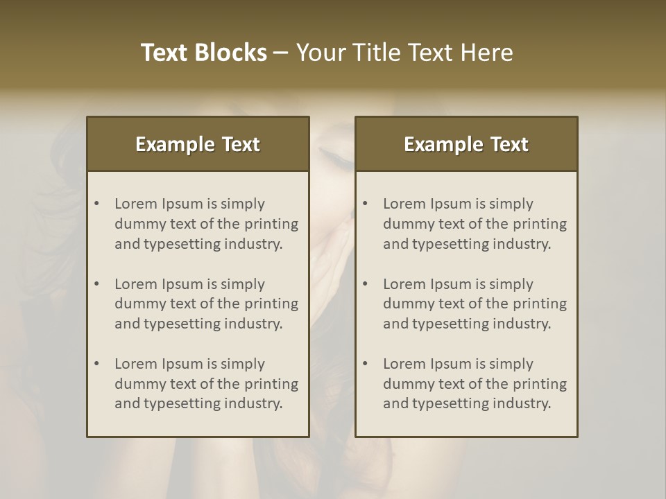 Face Brown Beautiful PowerPoint Template