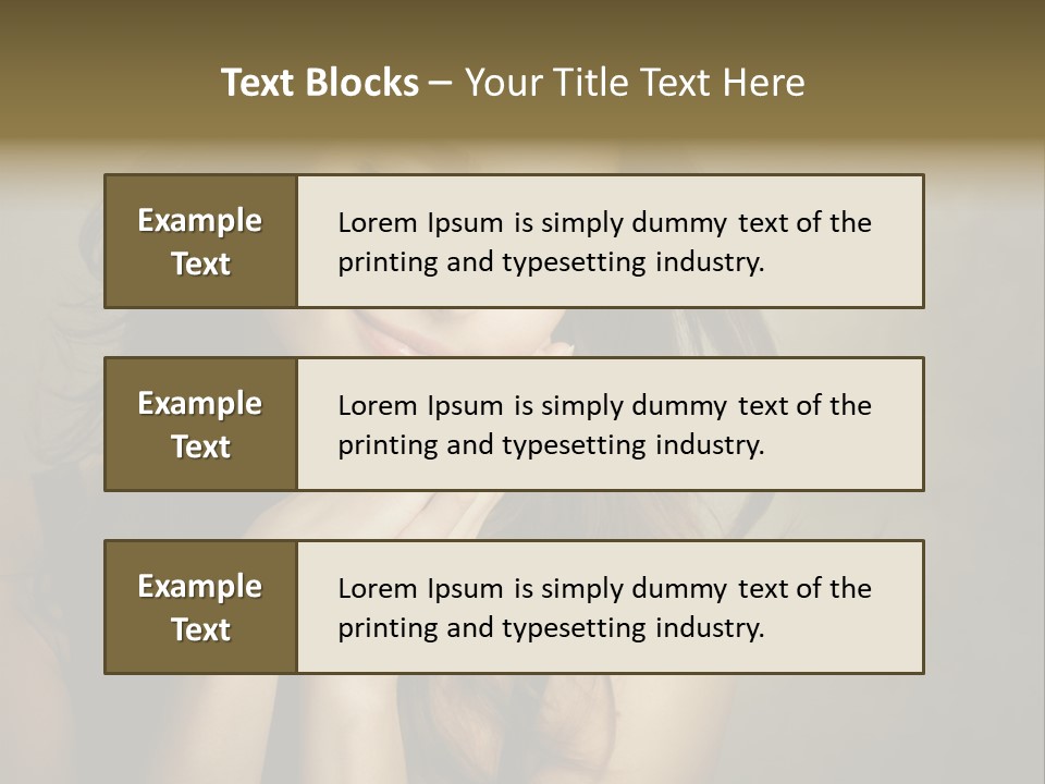 Face Brown Beautiful PowerPoint Template