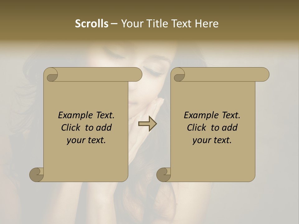 Face Brown Beautiful PowerPoint Template