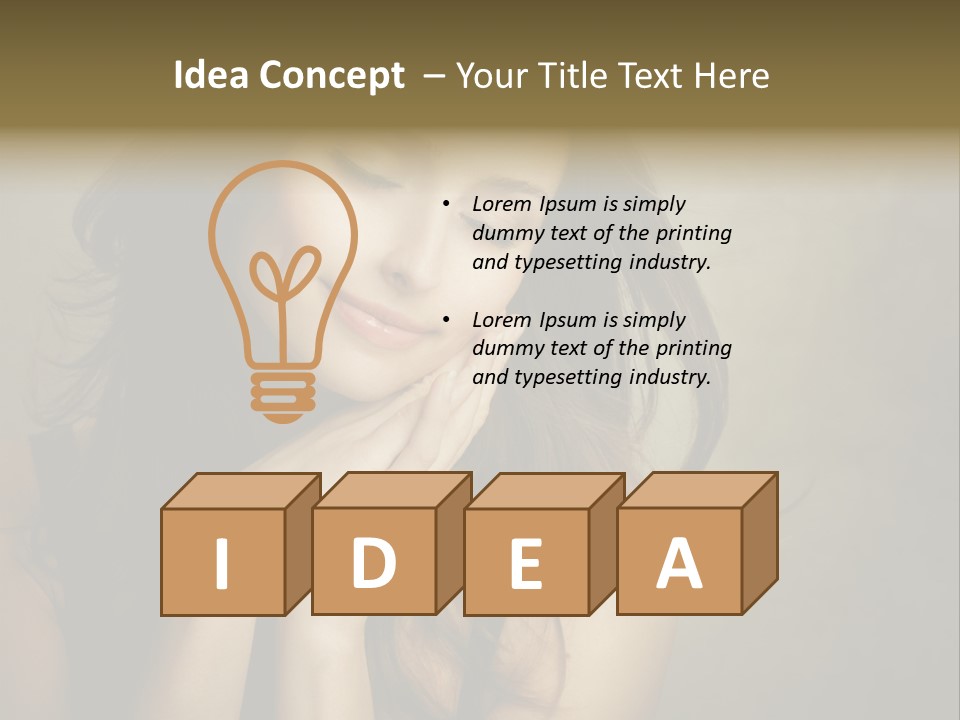 Face Brown Beautiful PowerPoint Template