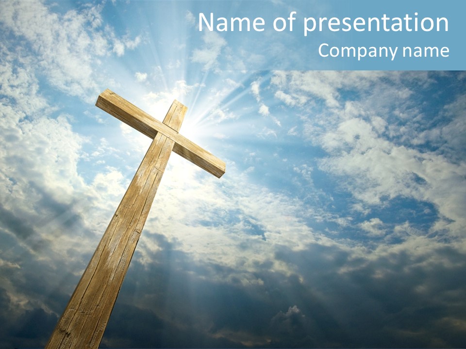 Sky Spiritual Praying PowerPoint Template