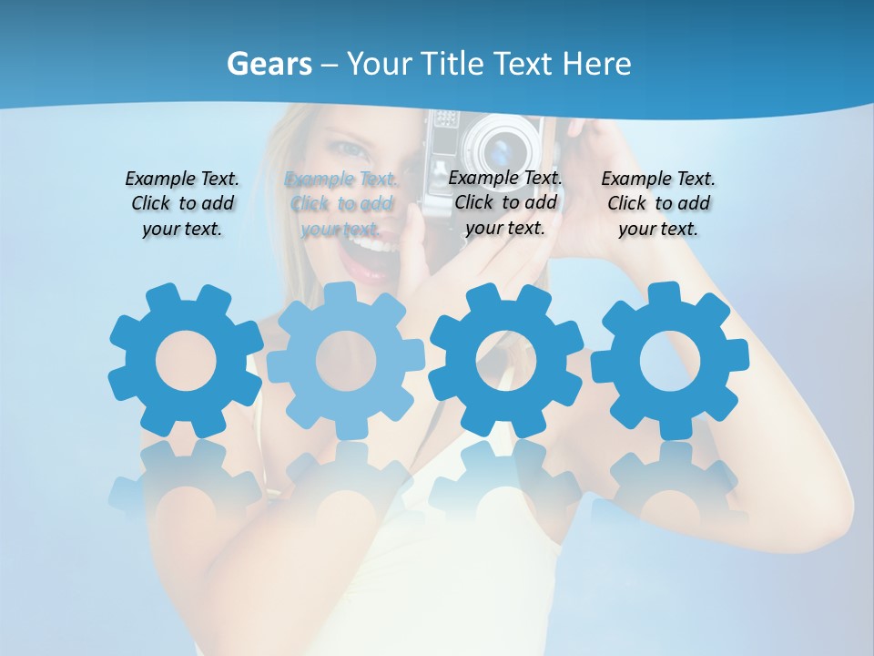 Standing Photography Youth PowerPoint Template