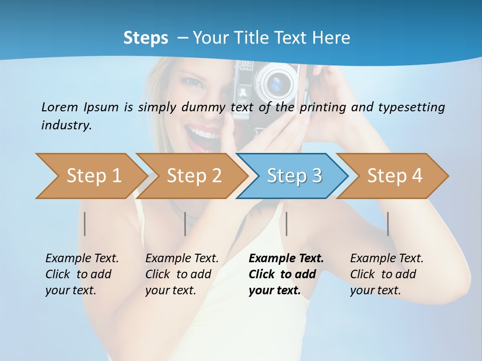 Standing Photography Youth PowerPoint Template