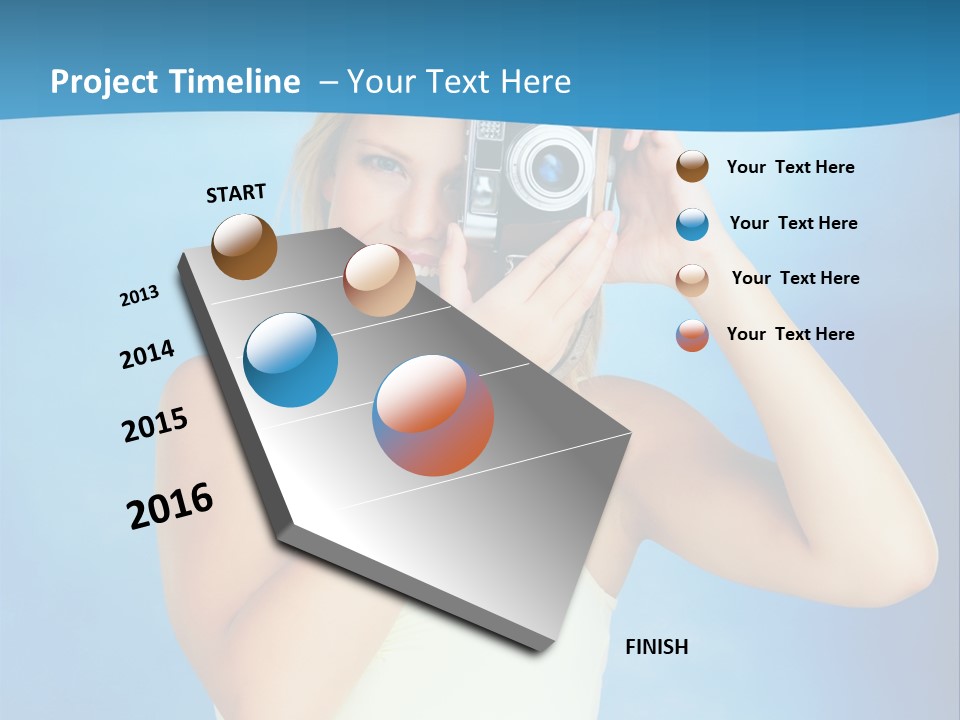 Standing Photography Youth PowerPoint Template