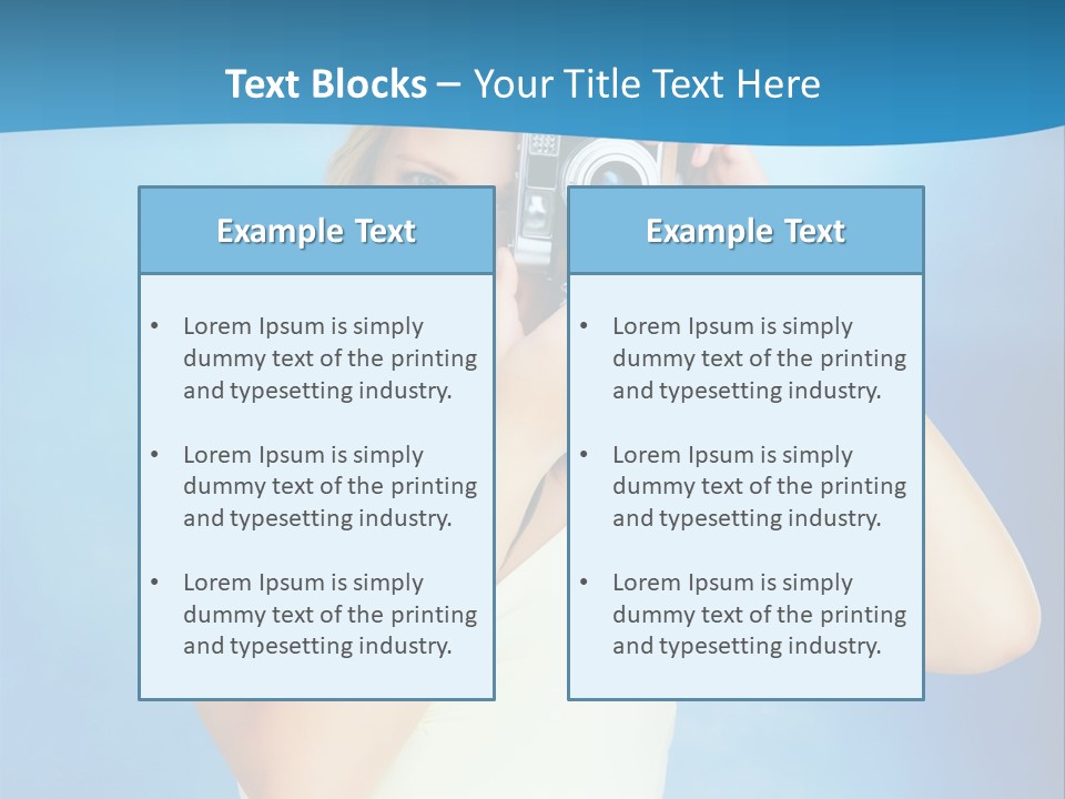 Standing Photography Youth PowerPoint Template
