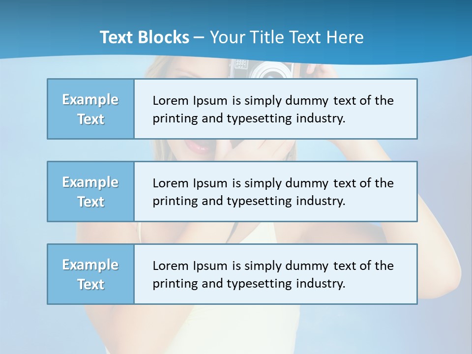 Standing Photography Youth PowerPoint Template