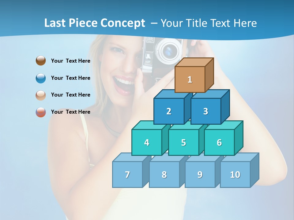 Standing Photography Youth PowerPoint Template