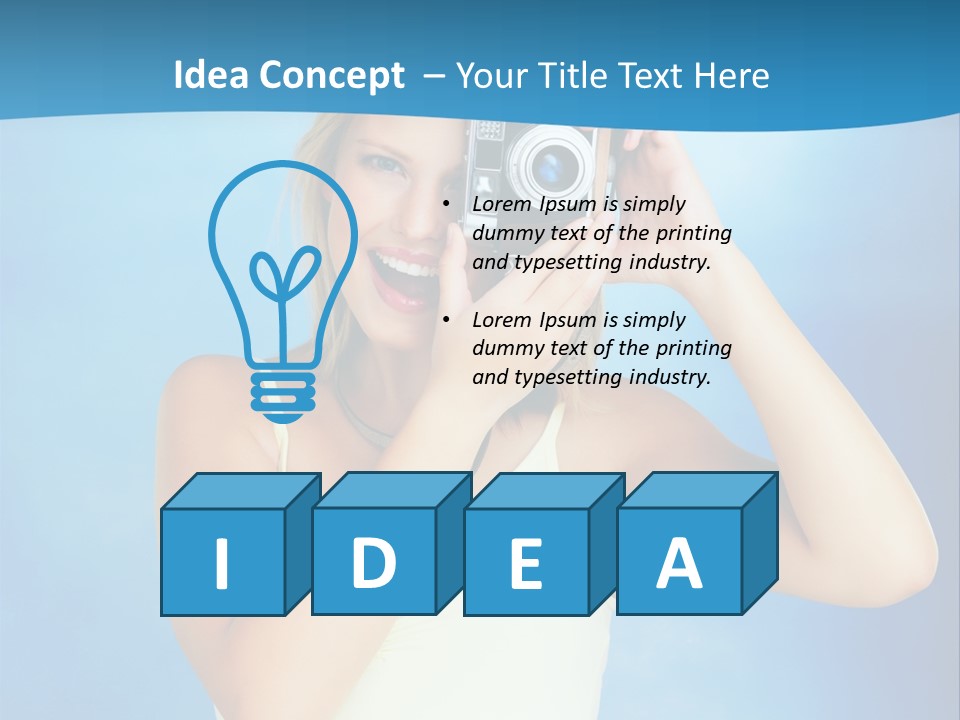 Standing Photography Youth PowerPoint Template