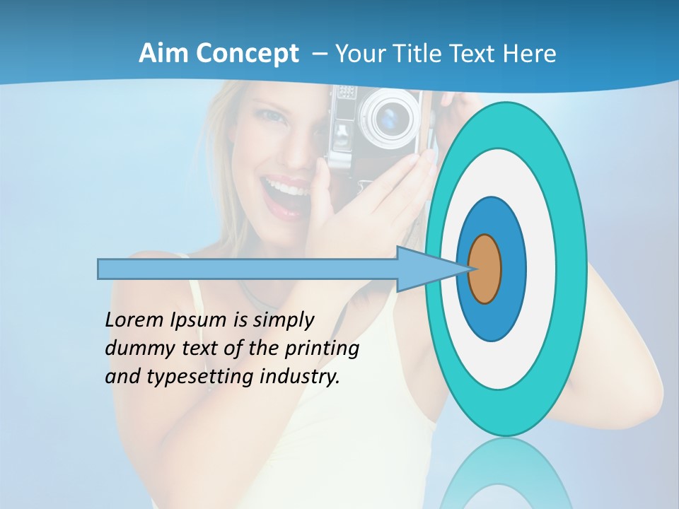 Standing Photography Youth PowerPoint Template