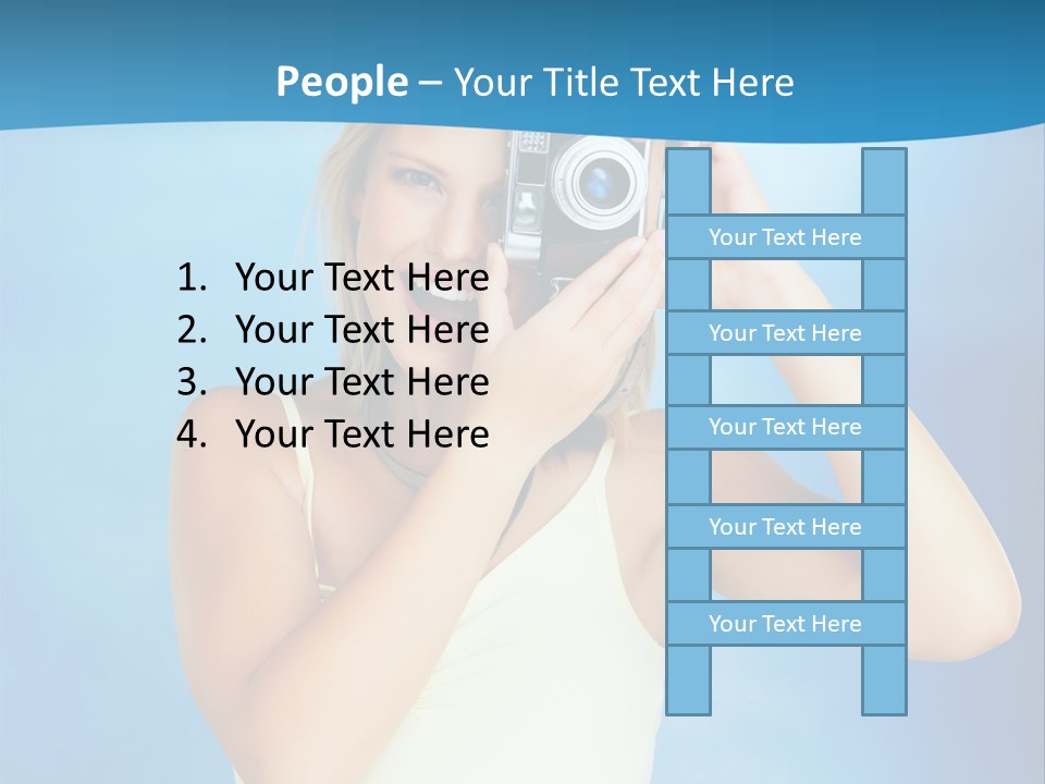 Standing Photography Youth PowerPoint Template