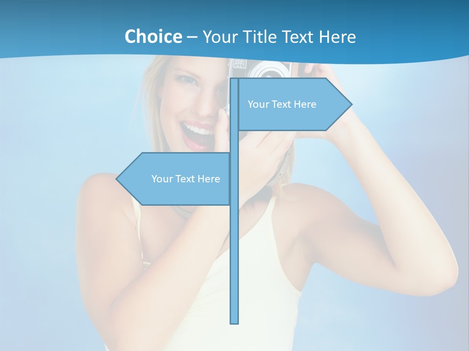 Standing Photography Youth PowerPoint Template