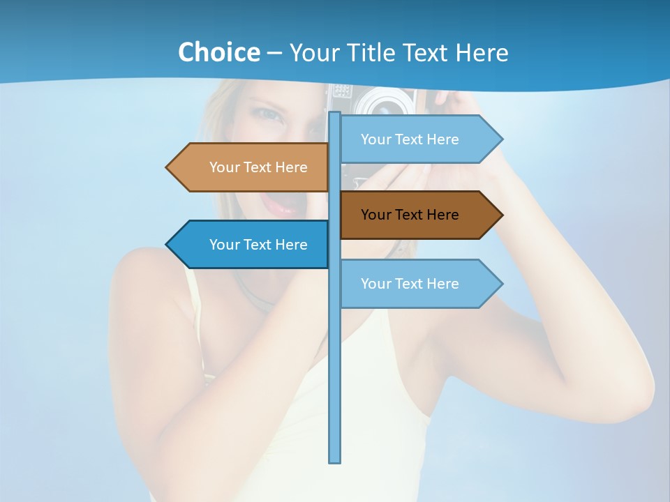 Standing Photography Youth PowerPoint Template
