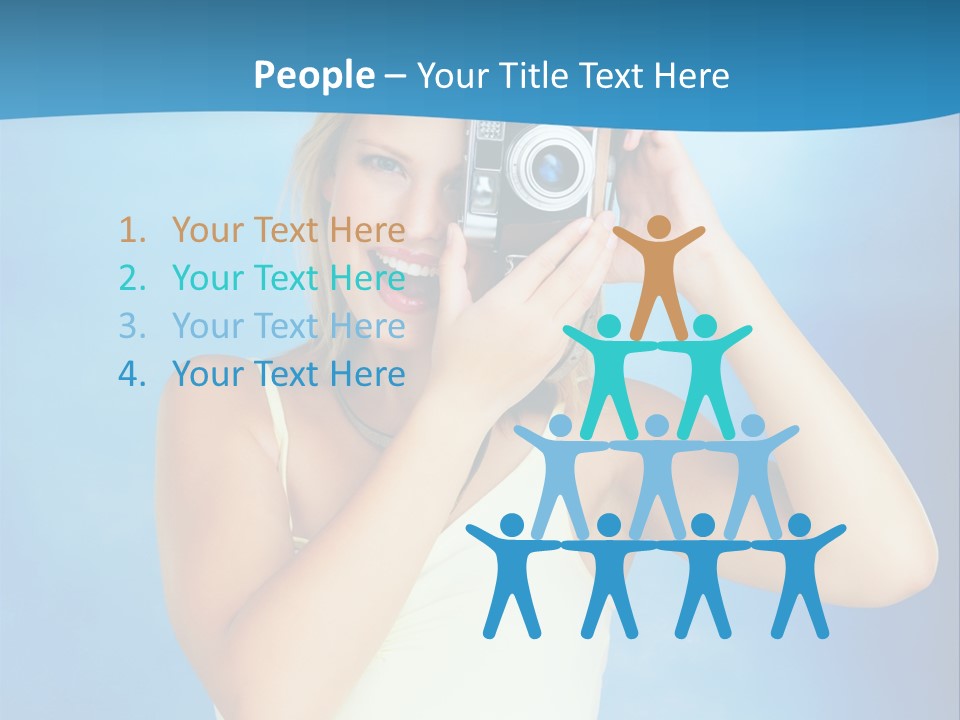 Standing Photography Youth PowerPoint Template