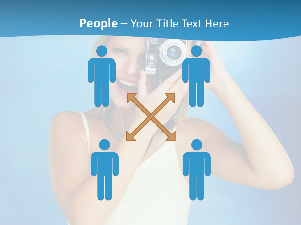 Standing Photography Youth PowerPoint Template