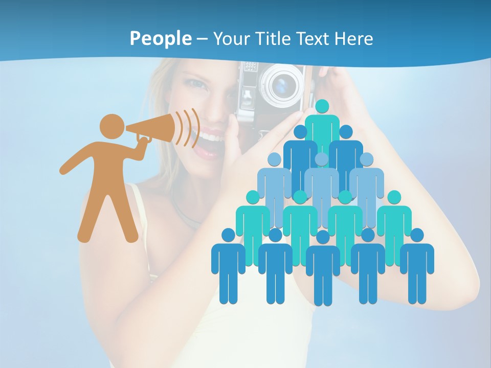 Standing Photography Youth PowerPoint Template