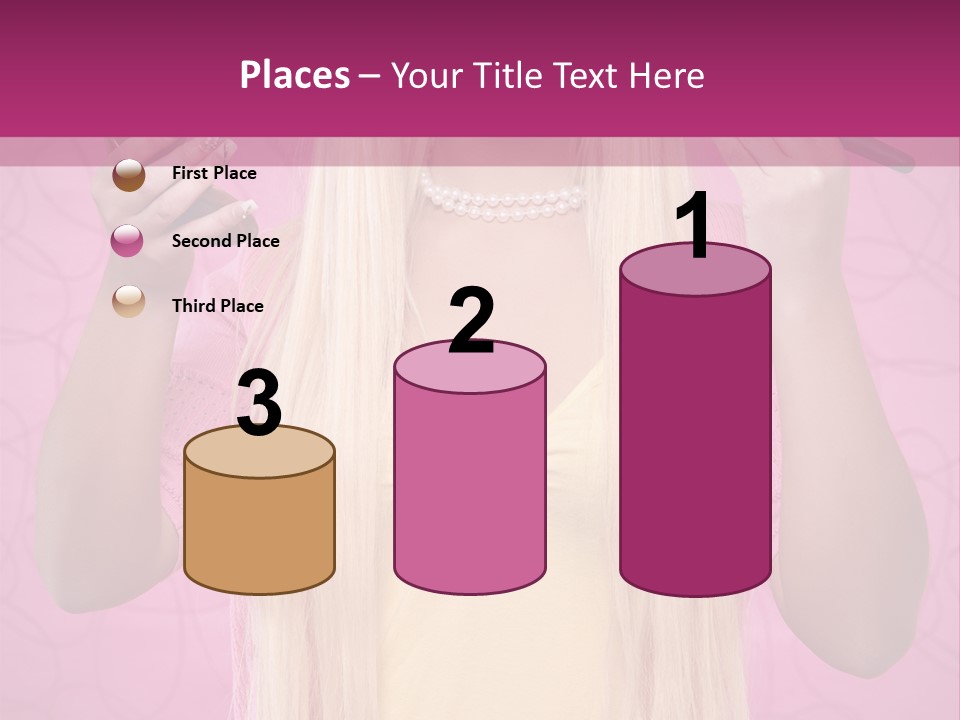 Blond Trendy Girl PowerPoint Template