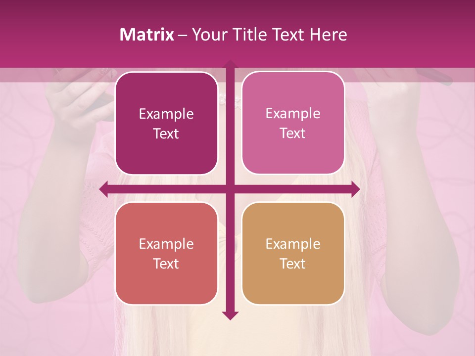 Blond Trendy Girl PowerPoint Template