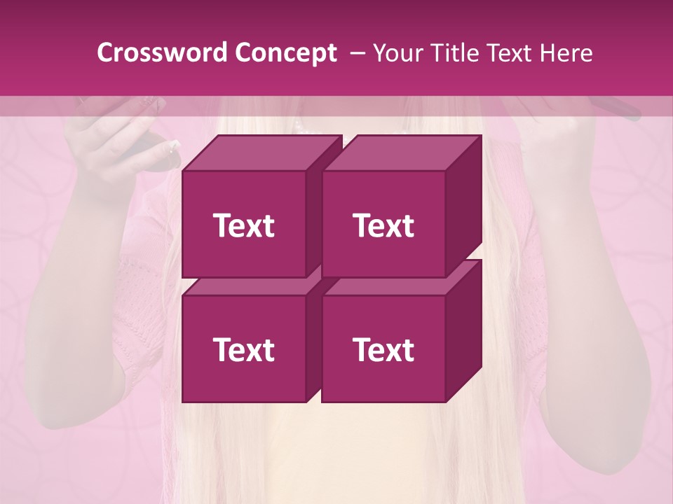 Blond Trendy Girl PowerPoint Template