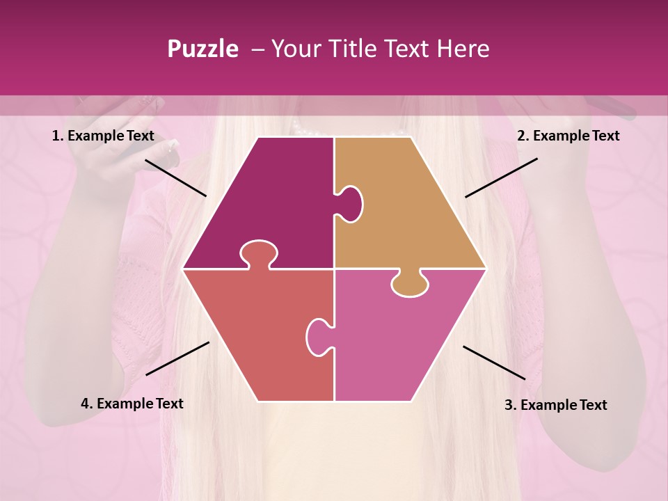 Blond Trendy Girl PowerPoint Template