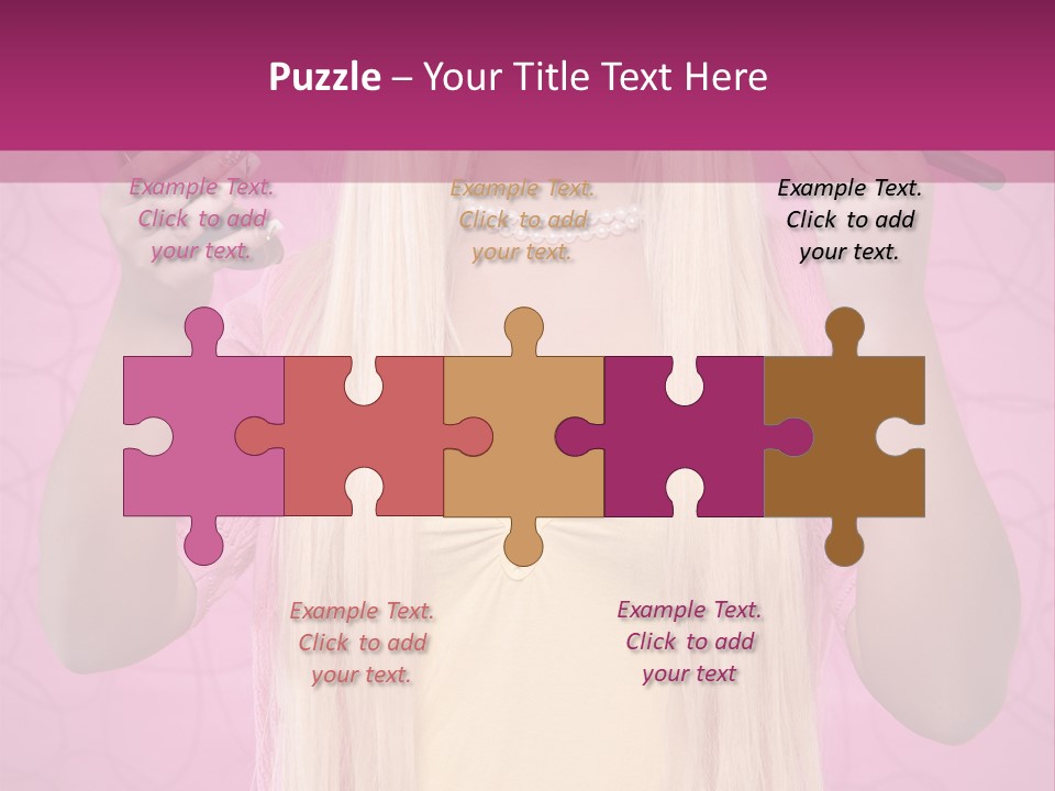 Blond Trendy Girl PowerPoint Template