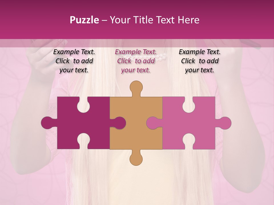 Blond Trendy Girl PowerPoint Template