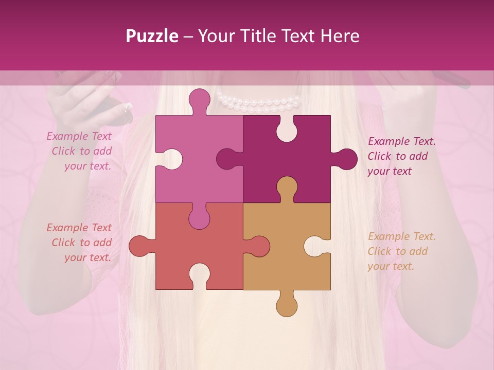 Blond Trendy Girl PowerPoint Template