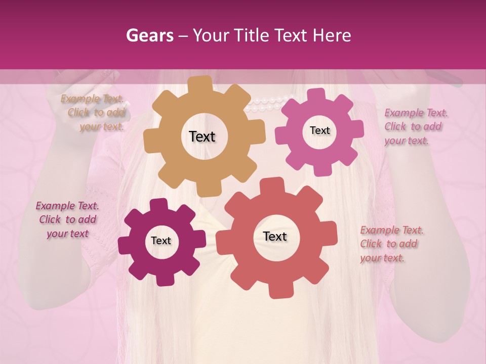 Blond Trendy Girl PowerPoint Template