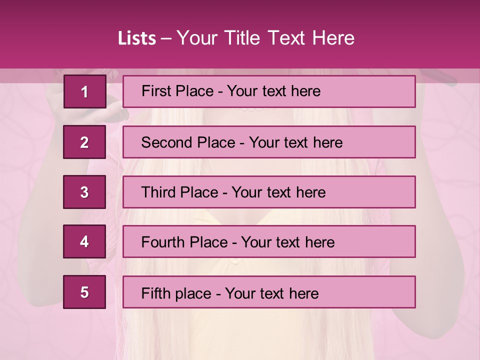 Blond Trendy Girl PowerPoint Template