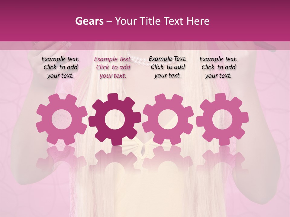 Blond Trendy Girl PowerPoint Template